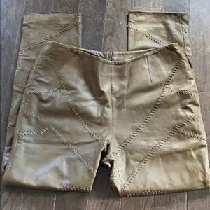 Gianfranco Ferre Italian Leather Pants, size 6-ish